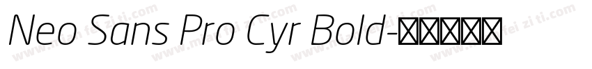 Neo Sans Pro Cyr Bold字体转换